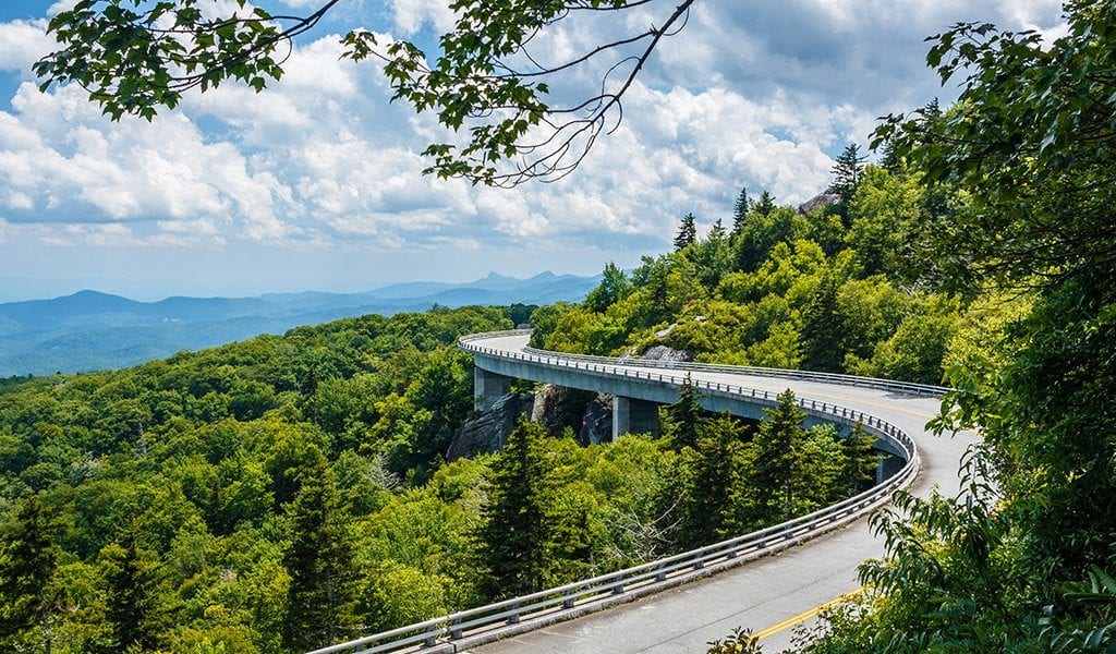 The Blue Ridge Parkway in North Carolina