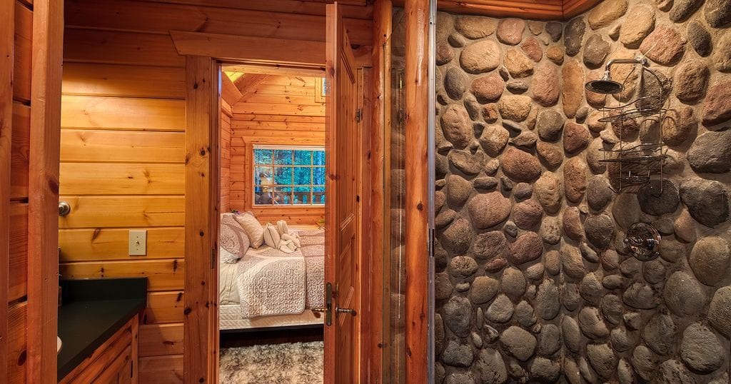 This 'smart cabin' even features a built in Sauna room (photo courtesy of HomeAway)