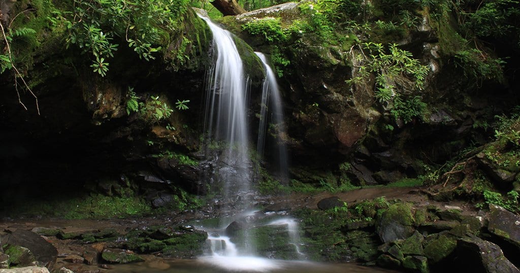 Grotto Falls is located in The Great Smoky Mountains National Park (stock photo/TheSmokies.com)