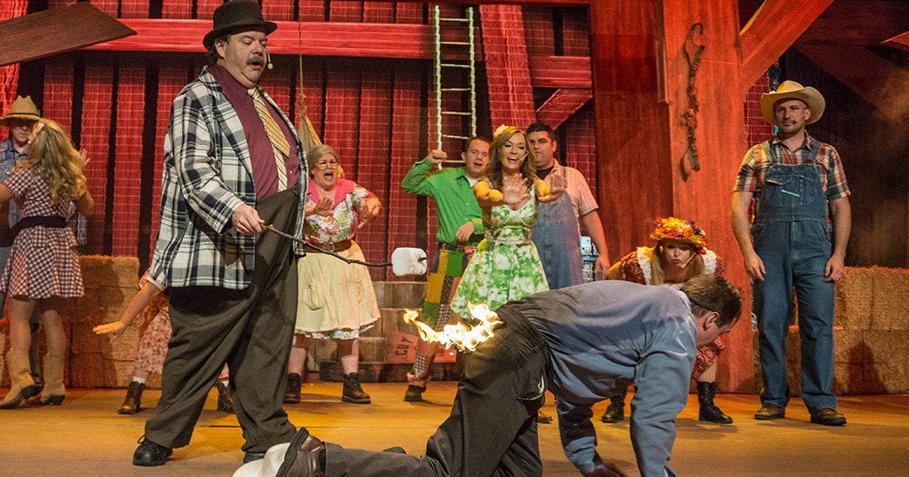 An example of some of the more "explosive" comedy guests can enjoy during the show (photo courtesy of Hatfield & McCoy Dinner Show)