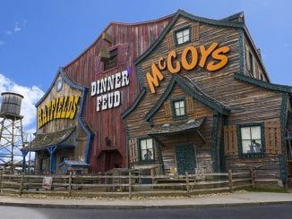 The Hatfield & McCoy Dinner Show is located at 119 Music Rd in Pigeon Forge, TN (photo courtesy of Hatfield & McCoy Dinner Feud)