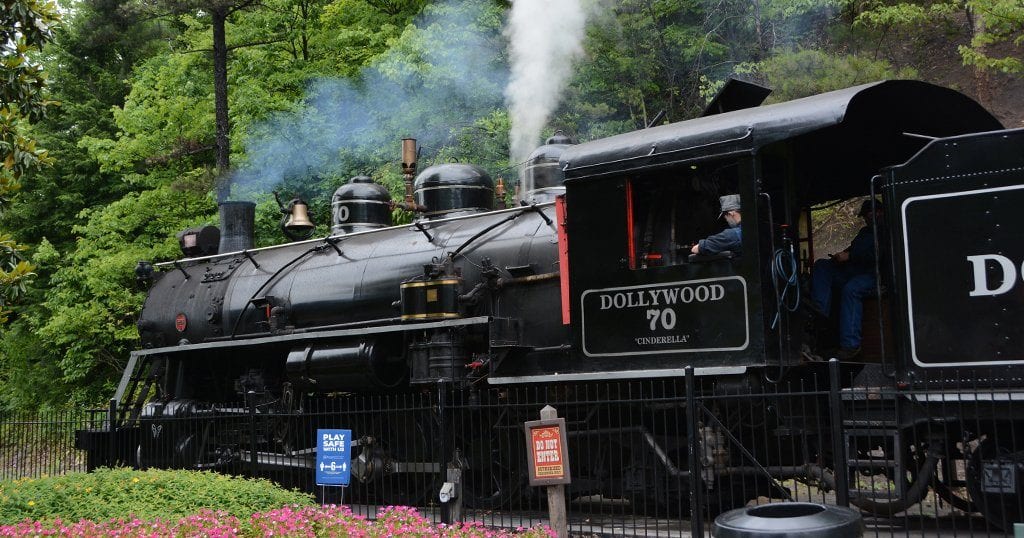 The Dollywood train pre-dates the park itself