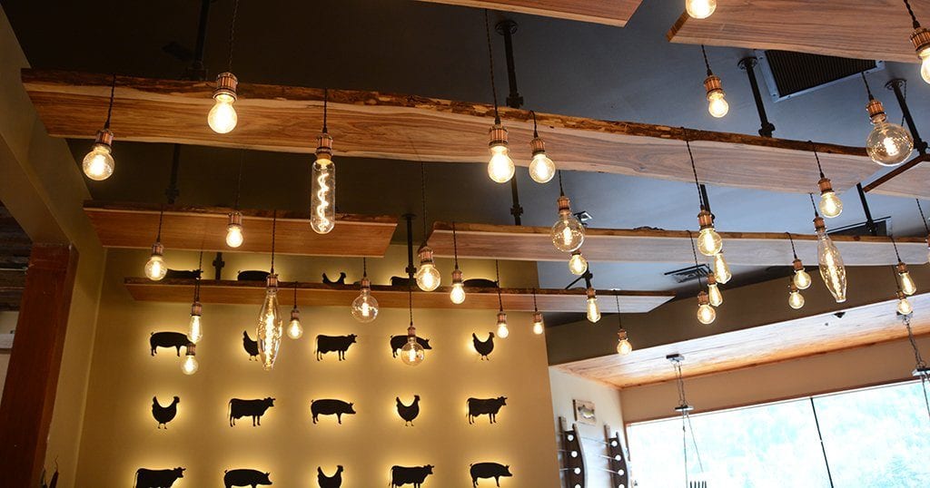 Anakeesta's Cliff Top restaurant features a high-end modern rustic aesthetic (photo by Daniel Munson/TheSmokies.com)